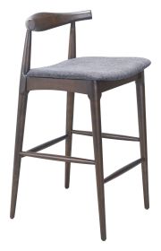 Tuzka Barstool Gray & Espresso