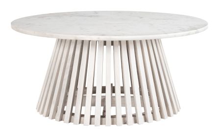Mazara Coffee Table White & Natural