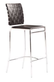 Criss Cross Counter Stool Black