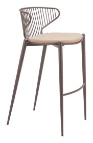 Silues Barstool Taupe & Brown