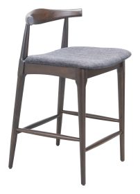 Tuzka Counter Stool Gray & Espresso
