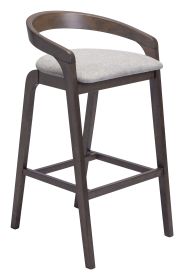 Troy Barstool Dove Gray & Espresso
