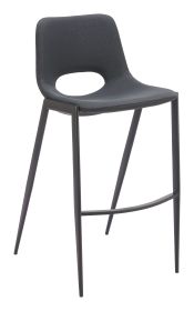 Desi Armless Barstool Black