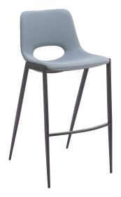 Desi Armless Barstool Azure Gray