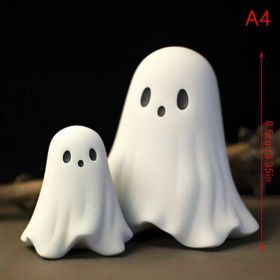Cute Ghost Statue, Ghosts Small Scary Ghost Figurines, Halloween Home Decorations, Coffee Table Centerpieces Shelf (Varient: B)