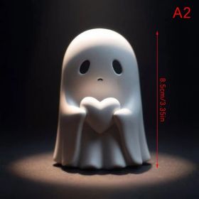Cute Ghost Statue, Ghosts Small Scary Ghost Figurines, Halloween Home Decorations, Coffee Table Centerpieces Shelf (Varient: A)