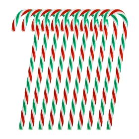 Christmas Candy Canes Acrylic Xmas Tree Pendants Xmas Party Crutch Hanging New Year Christmas Party Home Decoration Gifts (Color: Green)